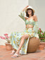 Moana Ruched Bustier & Scarf Sarong Skirt Set