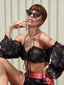 Moana Ruched Bustier (Black)