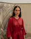 Tie-up Kaftan - Crimson Red