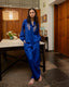Pyjama Pant  -Mulberry silk Blue