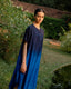 Pleated Kaftan - Blue Ombre