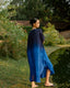 Pleated Kaftan - Blue Ombre