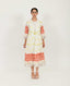 Salmon Pleated Jacket Dress - Set Of 2