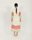 Salmon Pleated Jacket Dress - Set Of 2