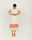 Salmon Pleated Jacket Dress - Set Of 2