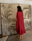Pleated Kaftan - Crimson Red