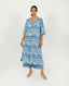 Indigo Splash Buttoned  Dress