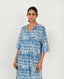 Indigo Splash Buttoned  Dress