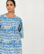 Indigo Splash Buttoned  Dress