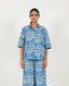 Indigo Splash Linen Shirt