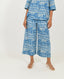 Indigo Splash Linen Pants
