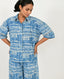 Indigo Splash Shirt Linen Co-Ord Set