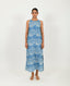 Indigo Splash Linen  Maxi