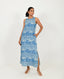 Indigo Splash Linen  Maxi