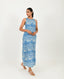 Indigo Splash Linen  Maxi