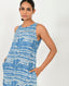 Indigo Splash Linen  Maxi