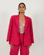 Viva Magenta Linen Jacket