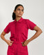 Viva Magenta Linen Crop Top