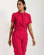 Viva Magenta Linen Crop Top