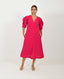 Viva Magenta Linen Bell Dress