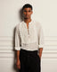 Hand-Crocheted Shirt in White Voile