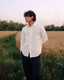 Ecru Handspun Linen Stripe Long Sleeve Shirt