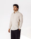 Ecru Handspun Linen Stripe Long Sleeve Shirt