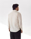 Ecru Handspun Linen Stripe Long Sleeve Shirt