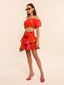 Kesar Cropped Blouse & Ruffled Skirt Set