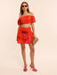 Kesar Cropped Blouse & Ruffled Skirt Set