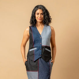 Francis Denim Patch Waistcoat