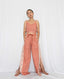 Groovy Coral Buttoned Pants