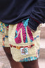 Tusker 'Kantha Appliqué' Shorts – Organic cotton, elasticated back.