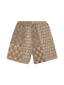 Beige Ajrakh Shorts