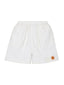 Surya' White Kantha Shorts