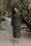 Upcycled Seattle Wrap Long Dress - Green