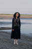 Upcycled Seattle Wrap Long Dress - Black Green