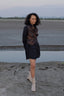 Upcycled Seattle Wrap Dress - Black Copper