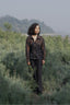 Upcycled Sailor Flared Pants - Black