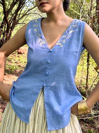 Poem Blue Top