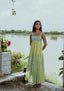 Kashi Dress Chikankari Block Print