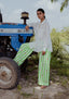 Lucknow  Pants Stripe Chikankari
