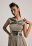 The Metallic Micro Pleated Dress