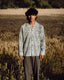 Mint Green Voile Block Print Camp Collar Long Sleeve Shirt