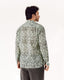 Mint Green Voile Block Print Camp Collar Long Sleeve Shirt