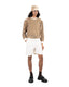 Surya' White Kantha Shorts