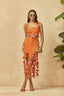 Noor Floral Cutout Top & Skirt Set