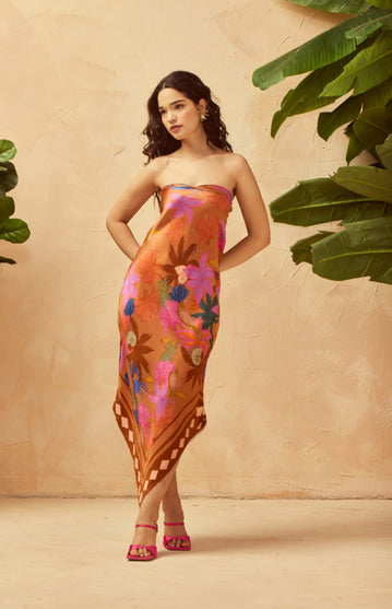 Noor Scarf Tube Dress