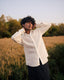 Off White Handspun Linen Long Sleeve Shirt