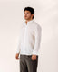 Off White Handspun Linen Long Sleeve Shirt